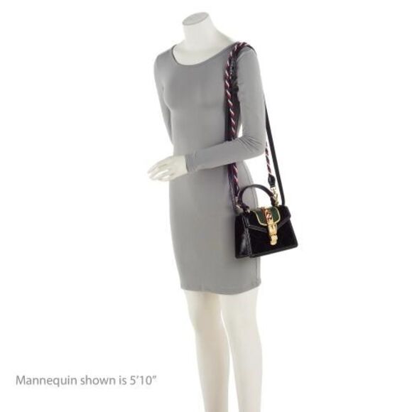 Gucci GG Velvet Web Sylvie Mini Top Handle - Picture 5 of 14